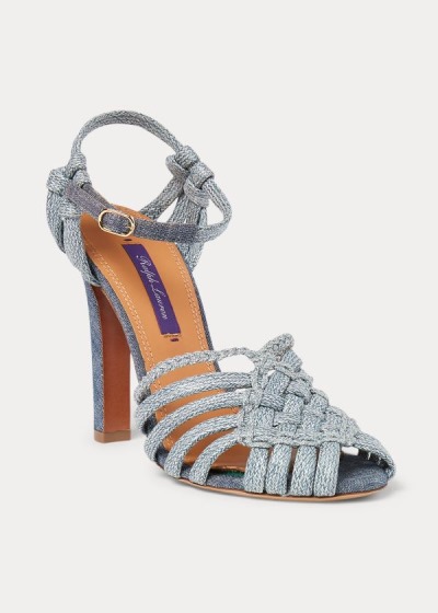 Sandalias Ralph Lauren Mujer Azules - Telma Woven Cotton - HDUZI4165